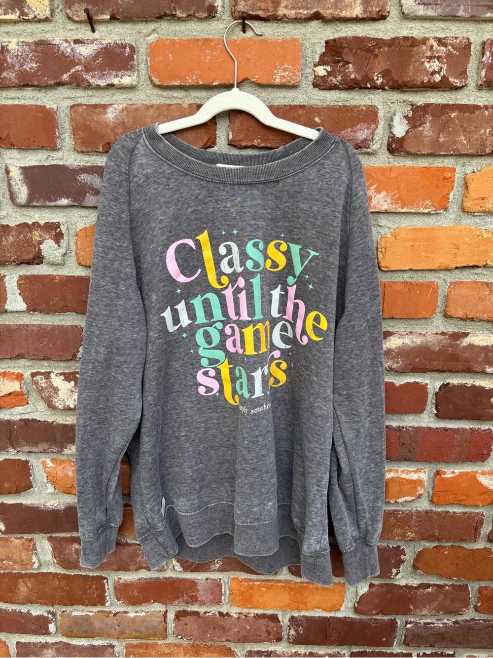 EUC Women's Gray Graphic Sweatshirt